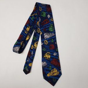 Vintage 1994 Steam Trains 100% Silk Necktie Ties Career Wear Railroad Trains